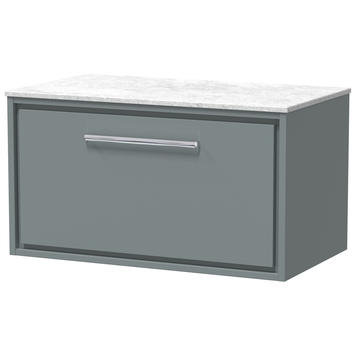 800 WH 1-Drawer Unit & Marble Top - Coastal Grey