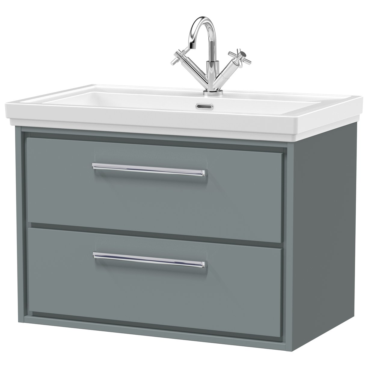 800 WH 2-Drawer Unit Classique Basin 1TH - Coastal Grey