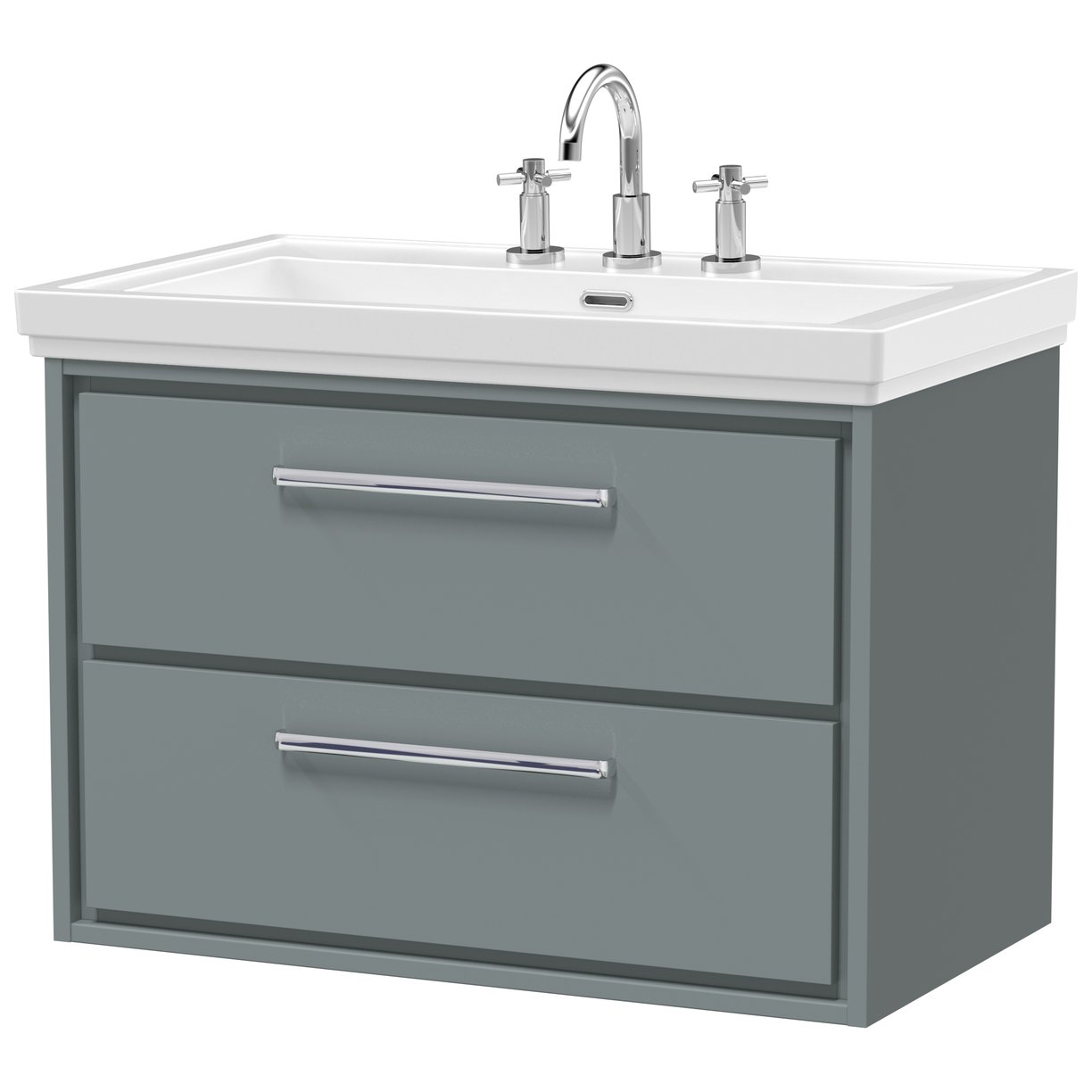 800 WH 2-Drawer Unit Classique Basin 1TH - Coastal Grey
