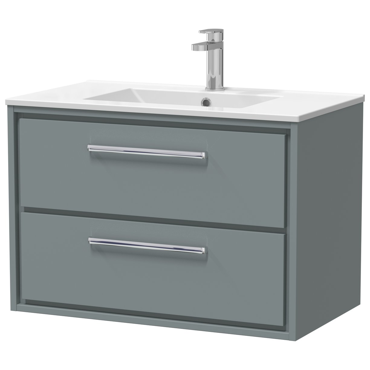 800 WH 2-Drwr Unit Minimalist Basin 1TH - Coastal Grey