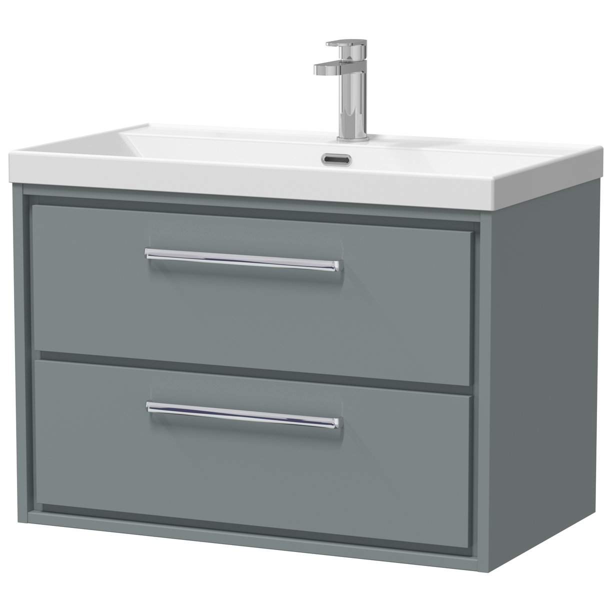 800 WH 2-Drawer Unit Thin Edge Basin 1TH - Coastal Grey