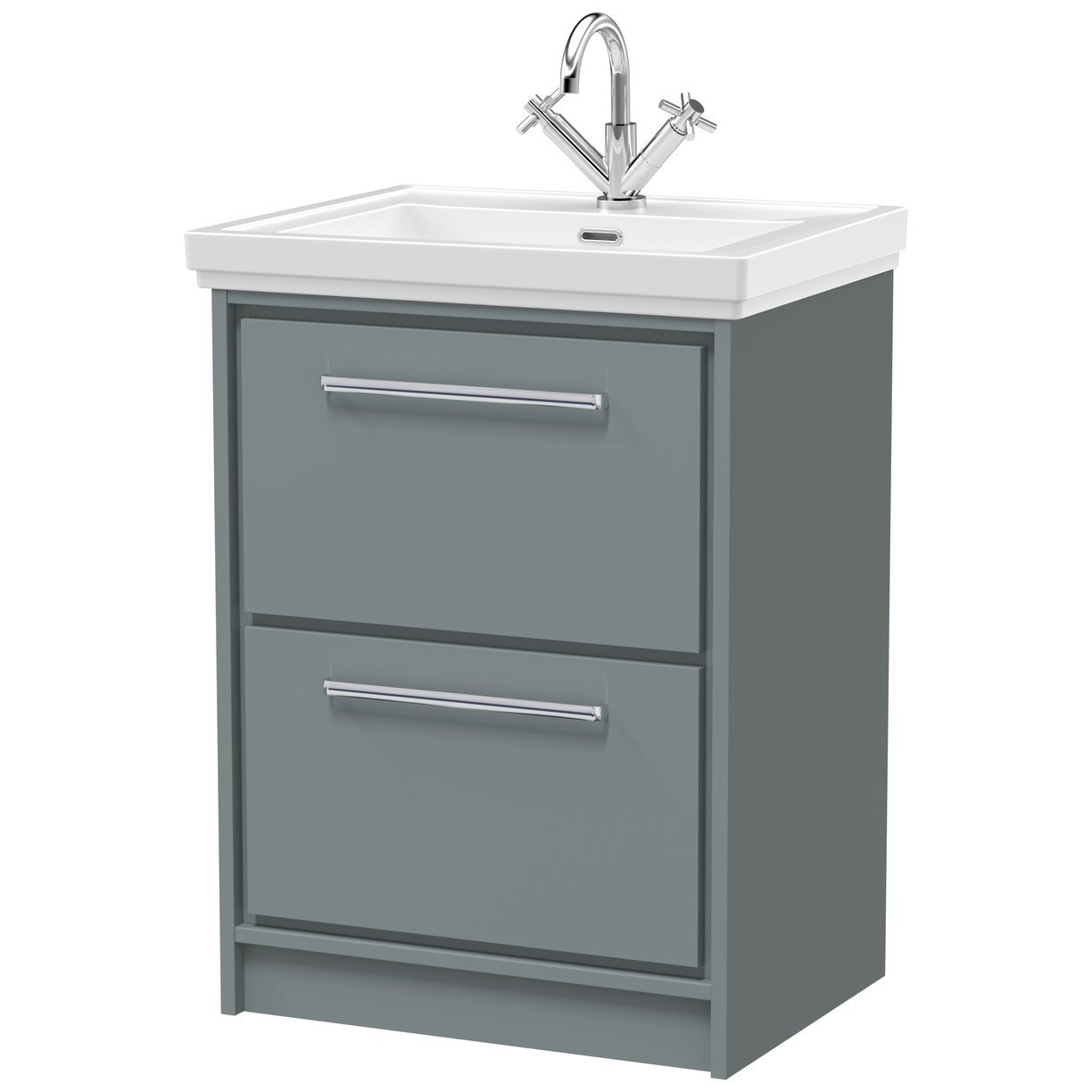 600 FS 2-Drawer Unit Classique Basin 1TH - Coastal Grey