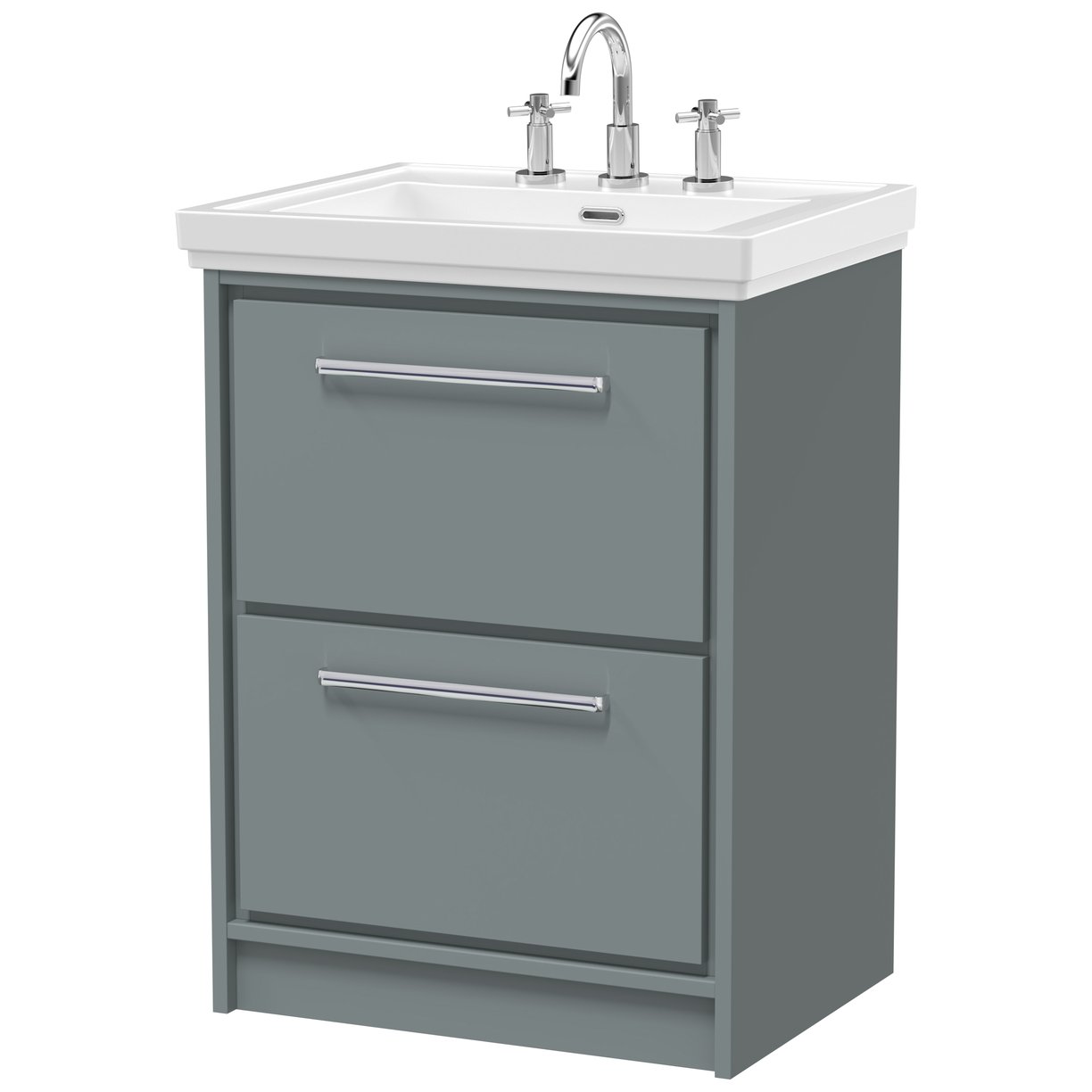 600 FS 2-Drawer Unit Classique Basin 1TH - Coastal Grey
