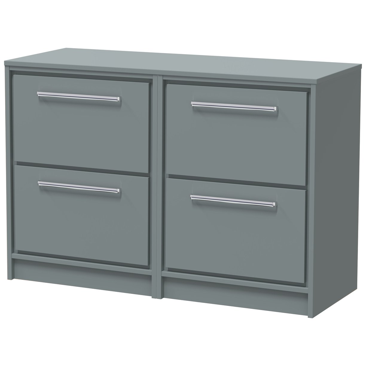 1200 FS 4-Drawer Unit & Worktop - Coastal Grey