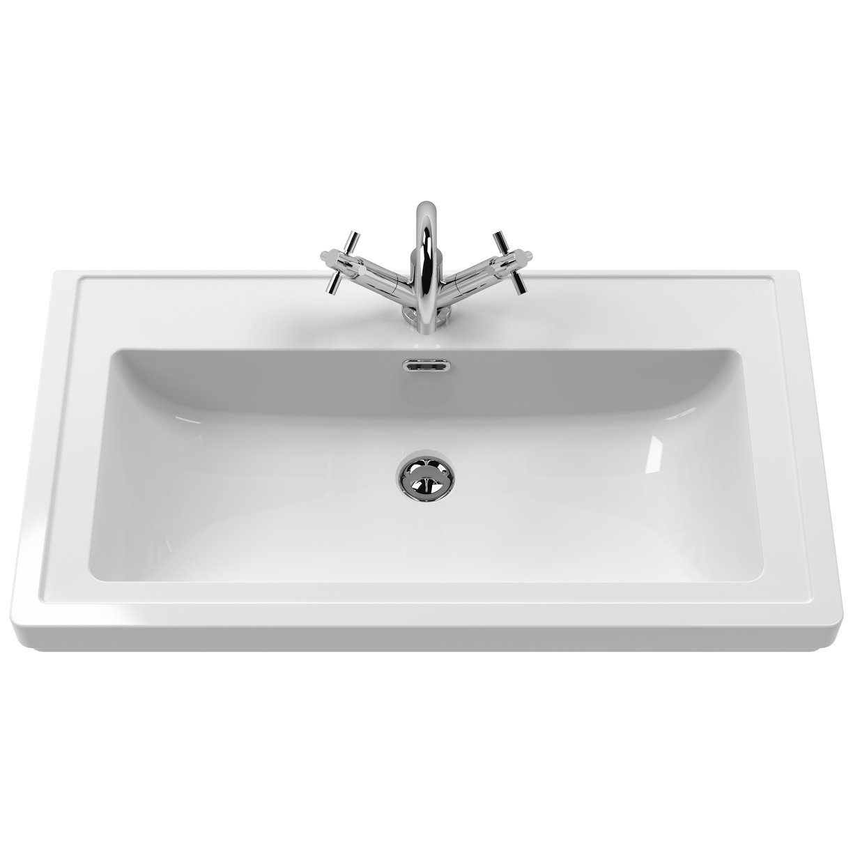 800 FS 2-Drawer Unit Classique Basin 1TH - Coastal Grey