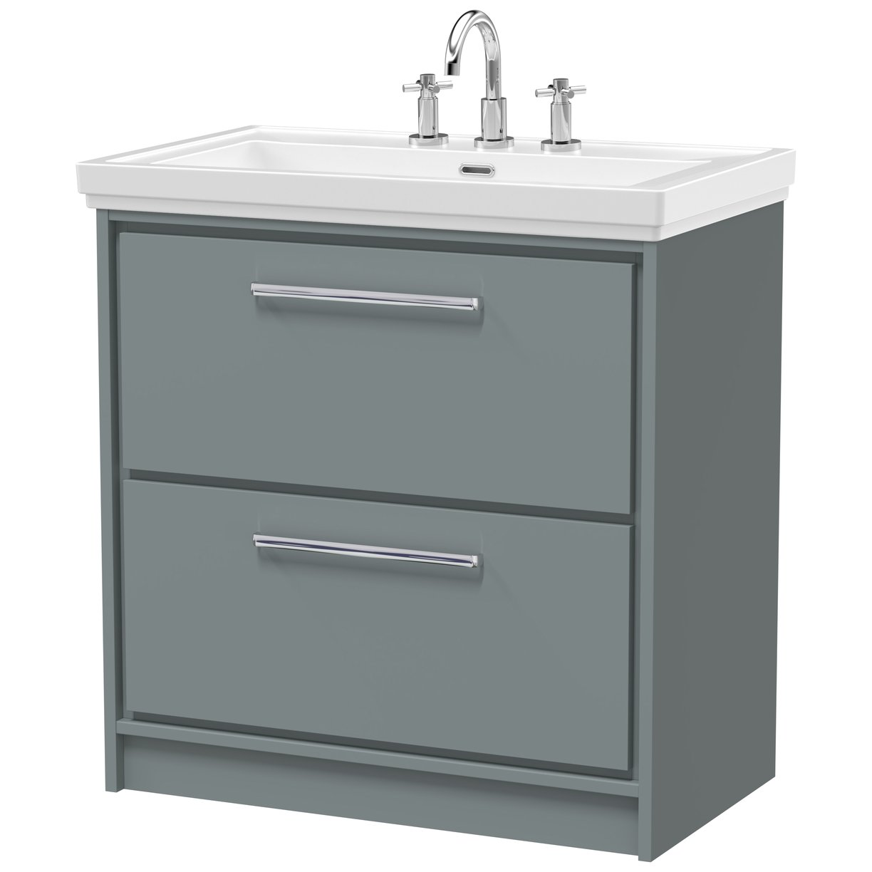 800 FS 2-Drawer Unit Classique Basin 1TH - Coastal Grey