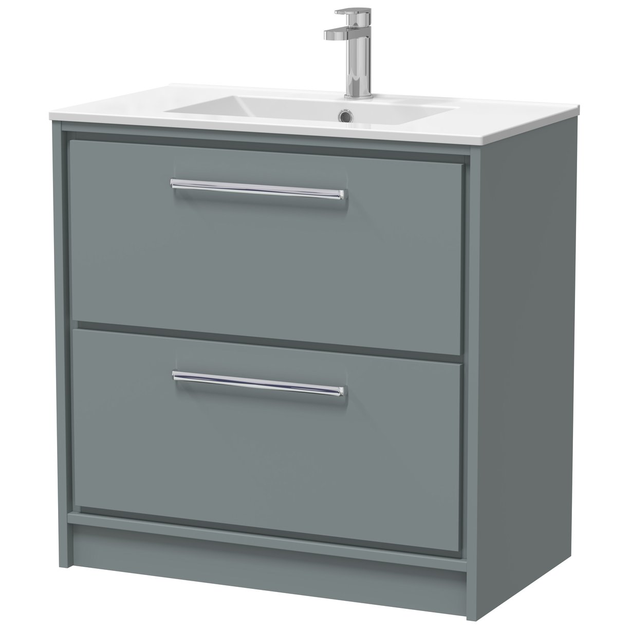 800 FS 2-Drwr Unit Minimalist Basin 1TH - Coastal Grey
