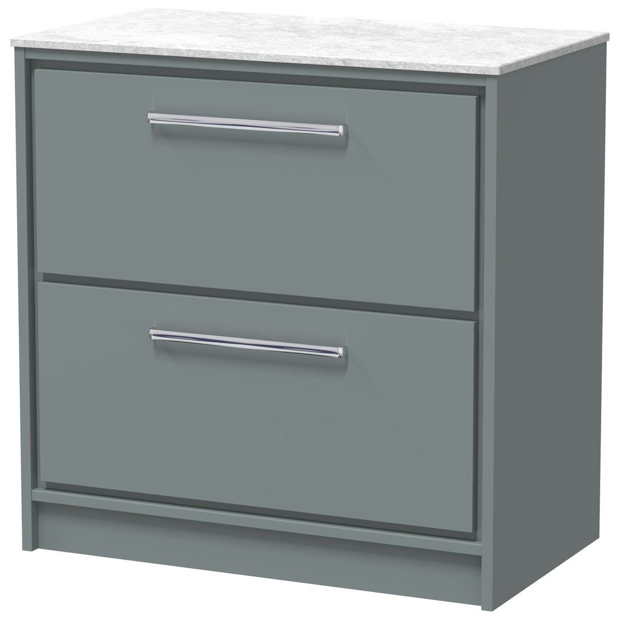 800 FS 2-Drawer Unit & Marble Top - Coastal Grey