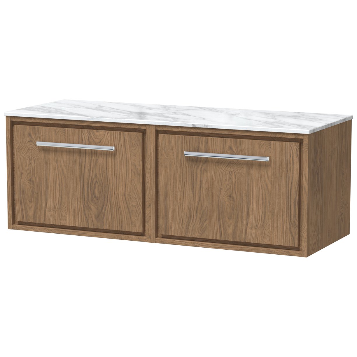 1200 WH Single Drawer Unit & Marble Worktop - Antique Oak
