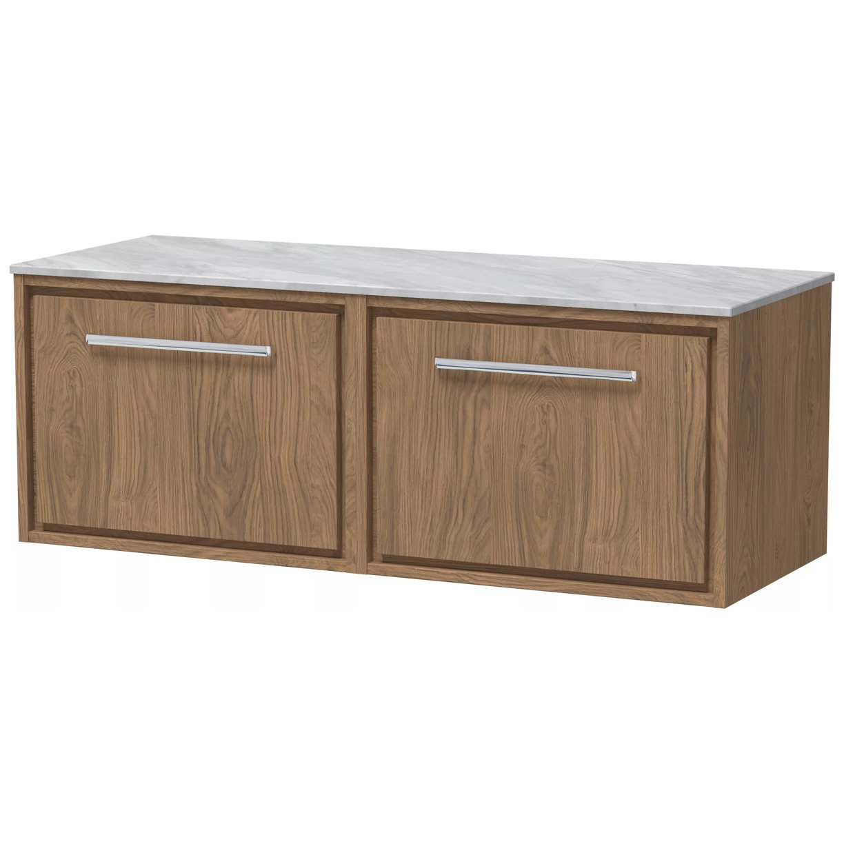1200 WH Single Drawer Unit & Marble Worktop - Antique Oak