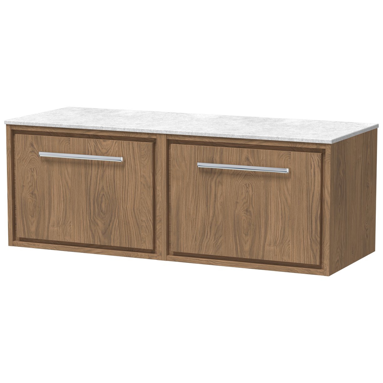 1200 WH Single Drawer Unit & Marble Worktop - Antique Oak