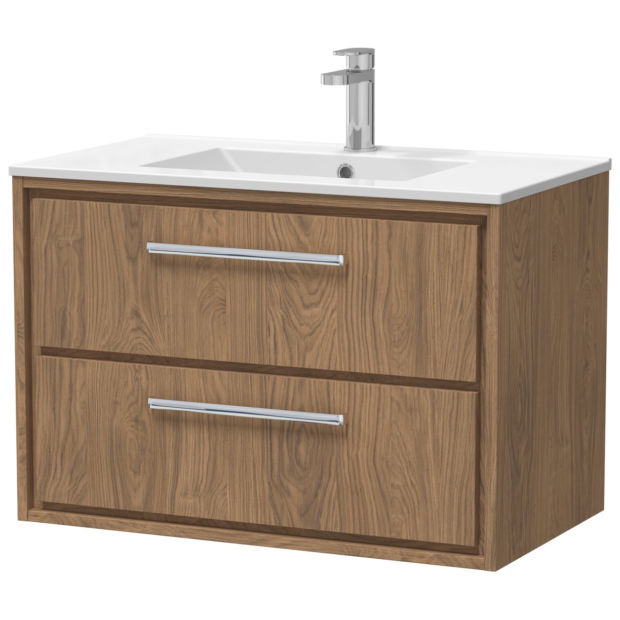 800 WH 2-Drawer Unit & Basin 1TH - Antique Oak