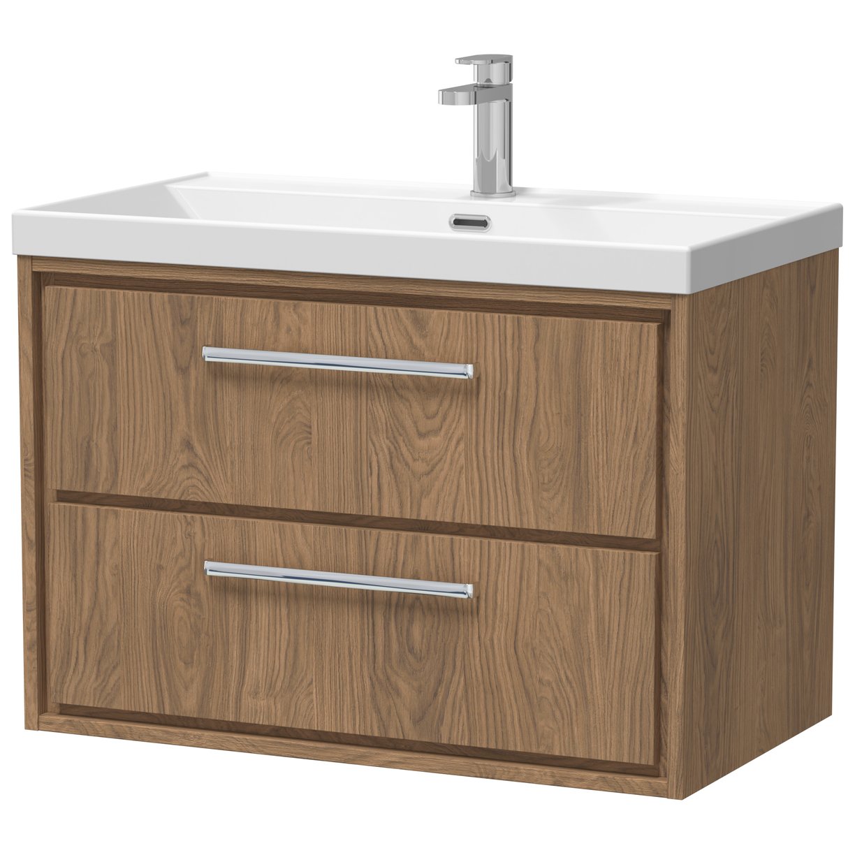 800 WH 2-Drawer Unit & Basin 1TH - Antique Oak