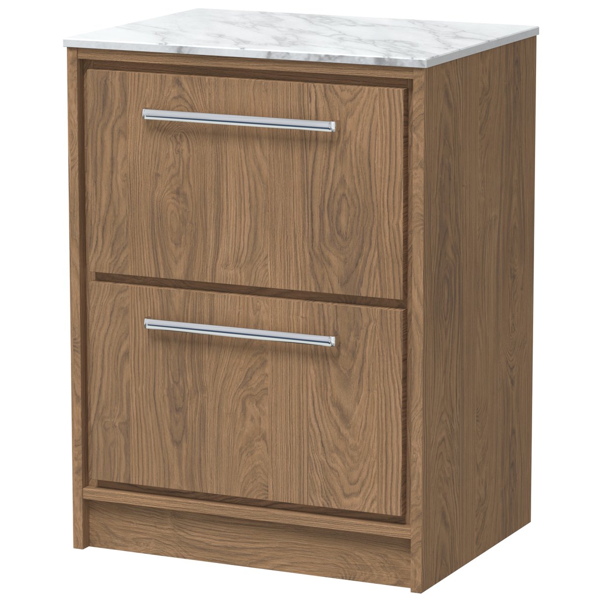 600 FS 2-Drawer Unit & Marble Worktop - Antique Oak