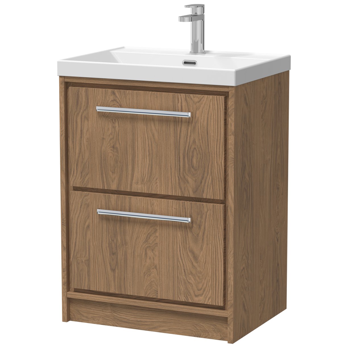 600 FS 2-Drawer Unit & Basin 1TH - Antique Oak