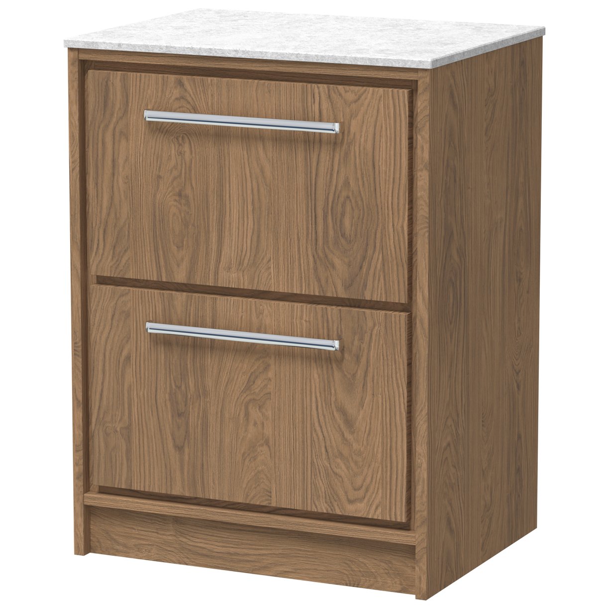 600 FS 2-Drawer Unit & Marble Worktop - Antique Oak