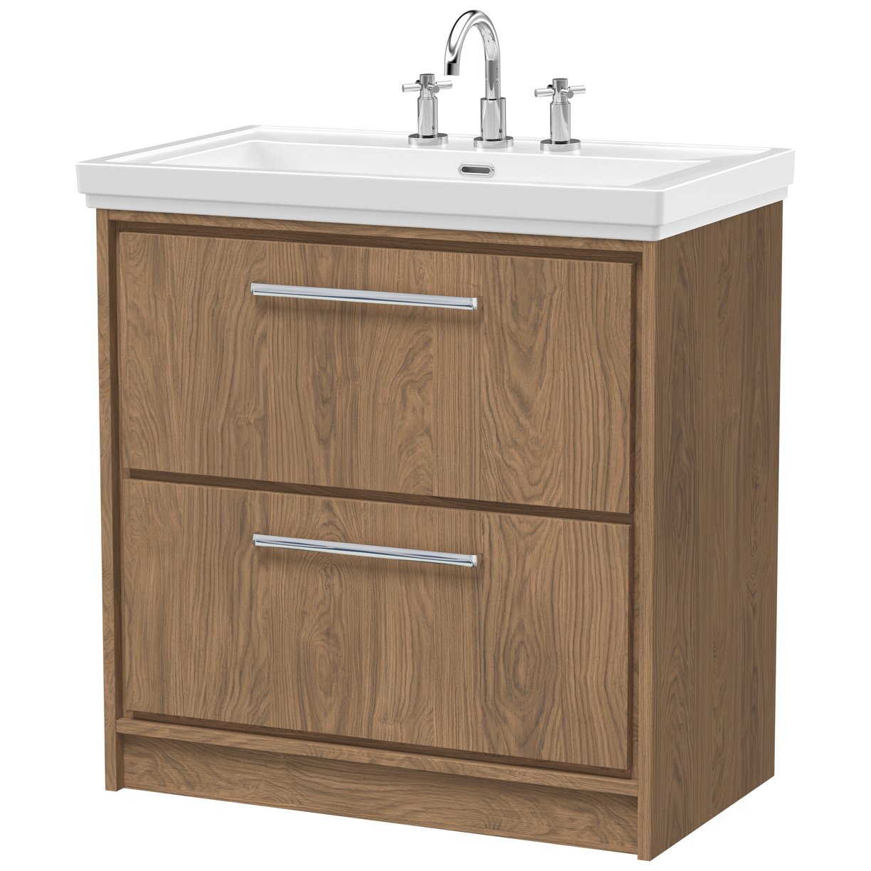 800 FS 2-Drawer Unit & Basin 3TH - Antique Oak