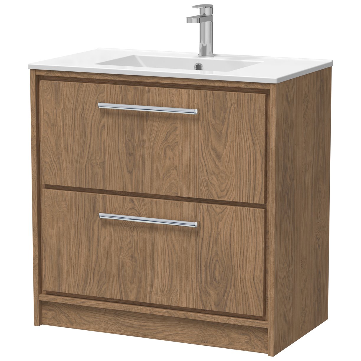 800 FS 2-Drawer Unit & Basin 1TH - Antique Oak