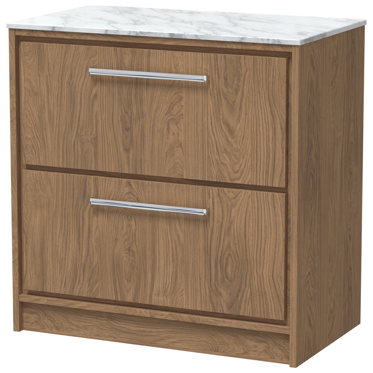 800 FS 2-Drawer Unit & Marble Worktop - Antique Oak