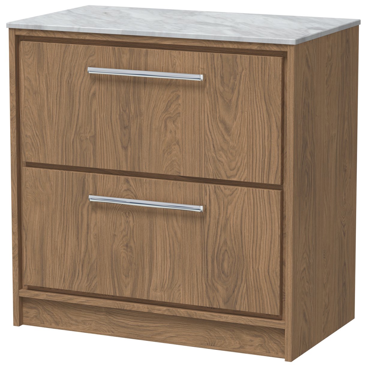 800 FS 2-Drawer Unit & Marble Worktop - Antique Oak