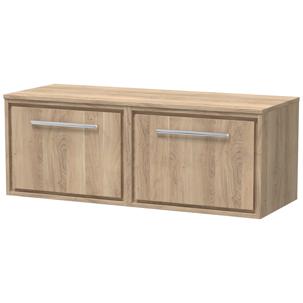 1200 WH Single Drawer Unit & Worktop - Bleached Oak