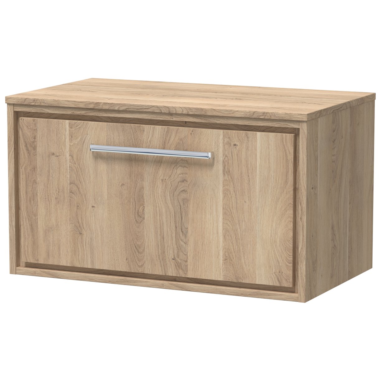 800 WH Single Drawer Unit & Worktop - Bleached Oak