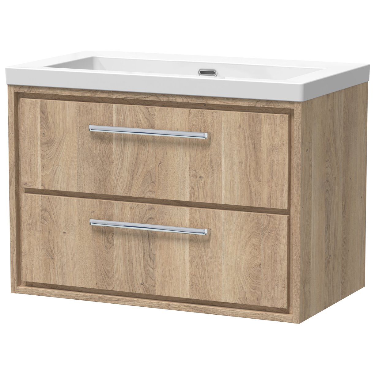 800 WH 2-Drawer Unit & Basin 0TH - Bleached Oak