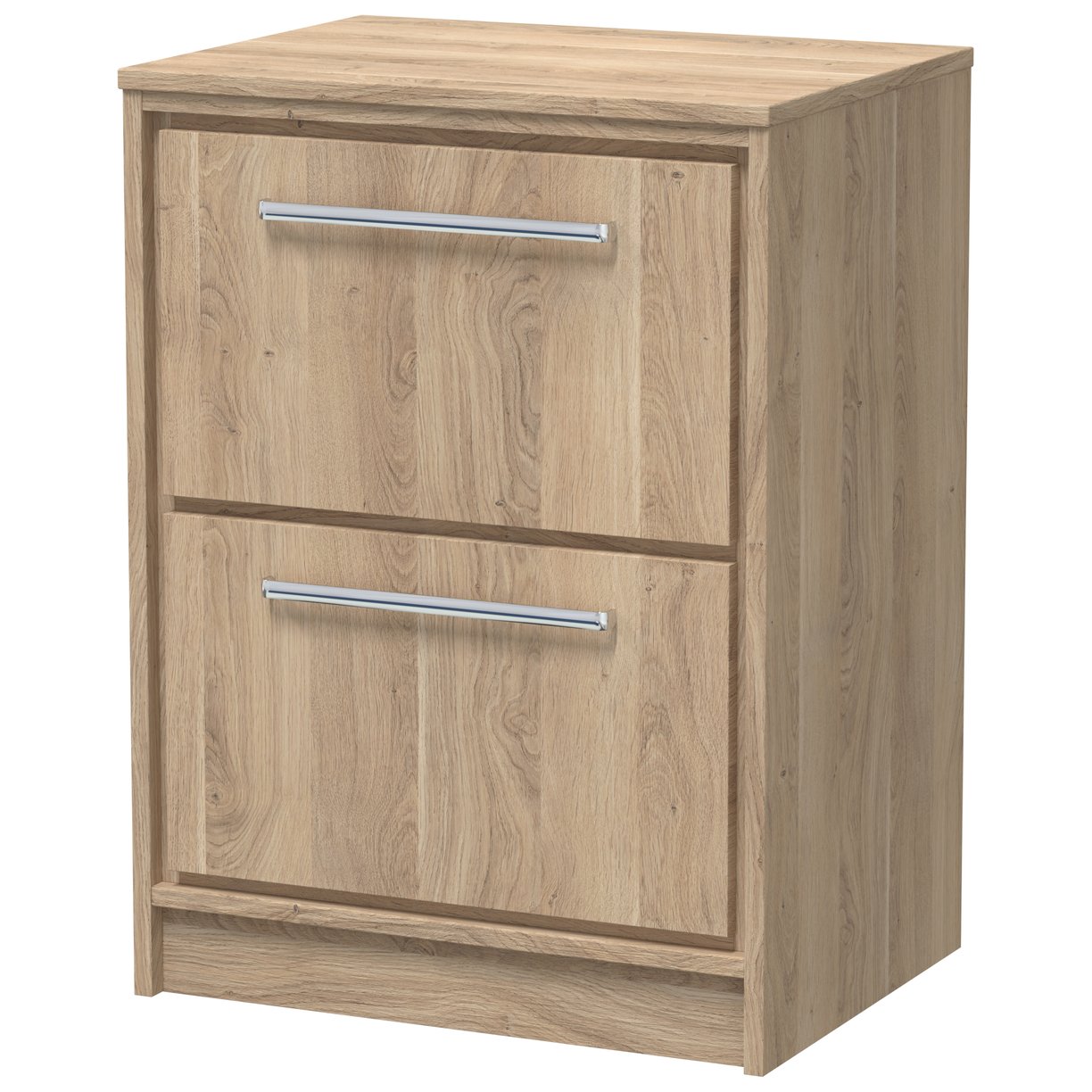 600 FS 2-Drawer Unit & Worktop - Bleached Oak