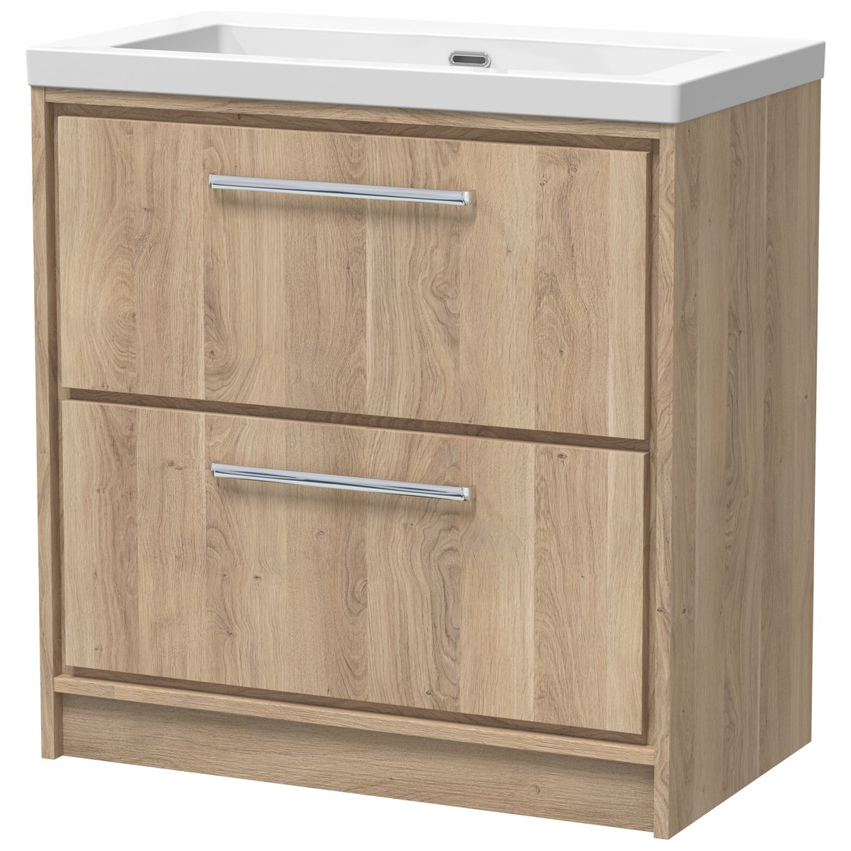 800 FS 2-Drawer Unit & Basin 0TH - Bleached Oak