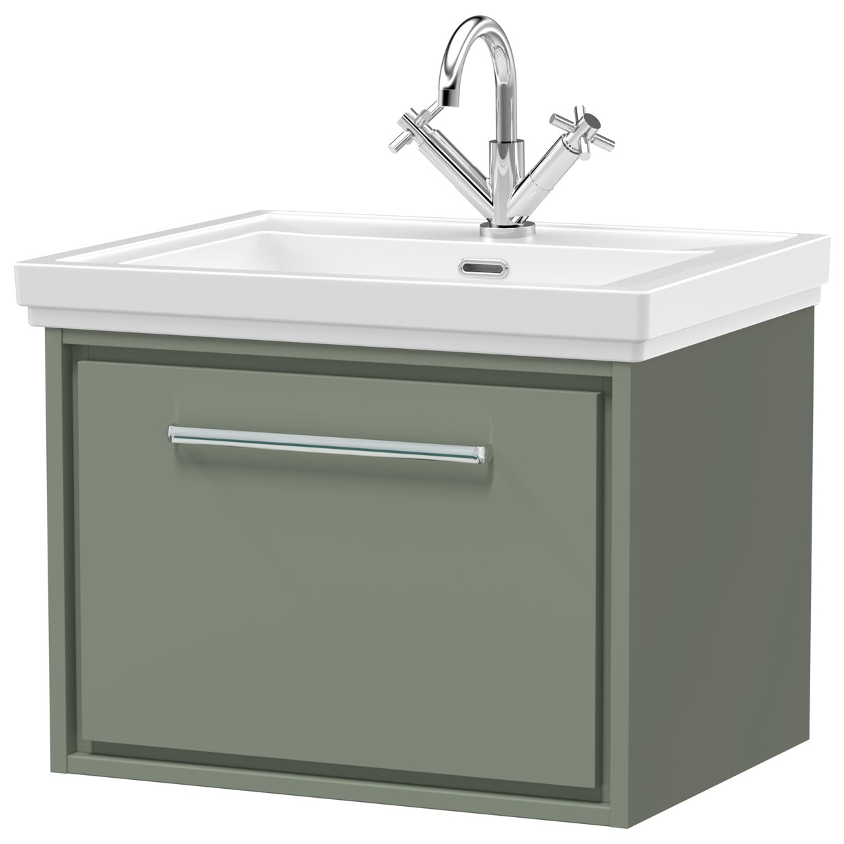600 WH 1-Drawer Unit Classique Basin 1TH - Fern Green