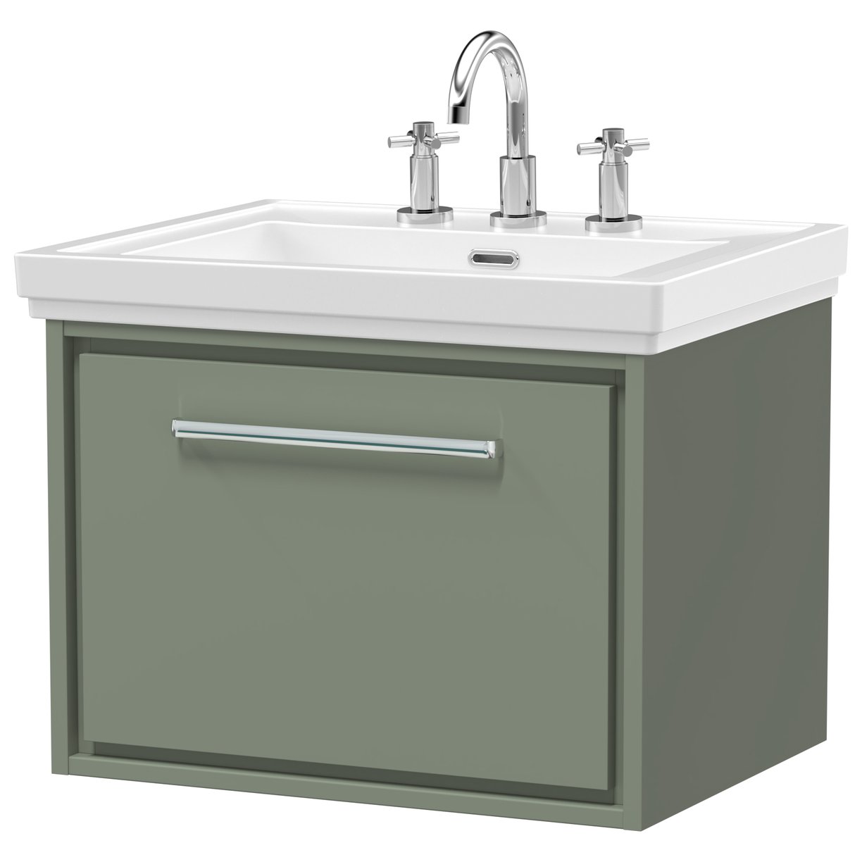 600 WH 1-Drawer Unit Classique Basin 1TH - Fern Green