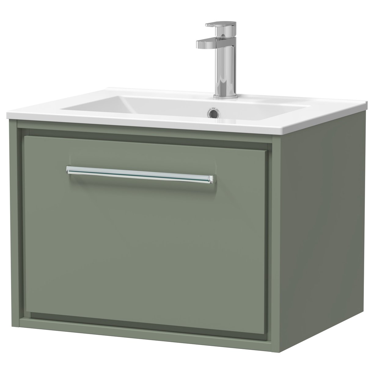 600 WH 1-Drwr Unit Minimalist Basin 1TH - Fern Green
