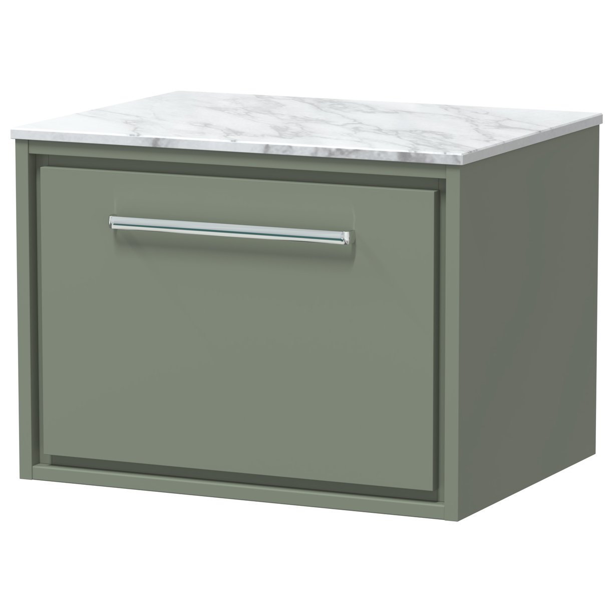 600 WH 1-Drawer Unit & Marble Top - Fern Green