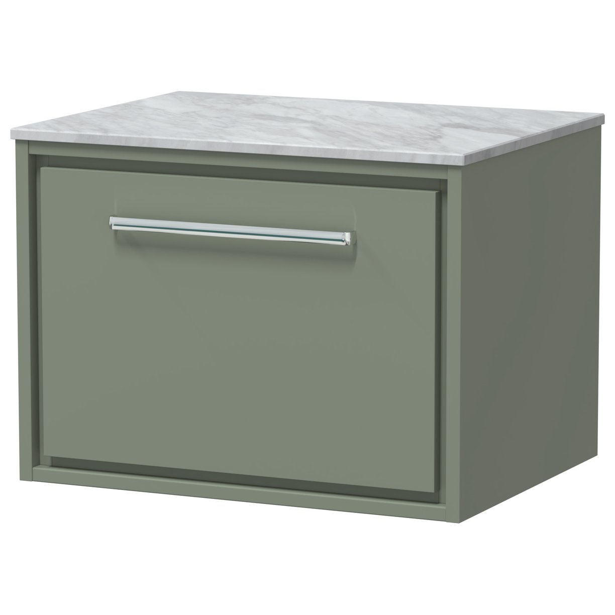 600 WH 1-Drawer Unit & Marble Top - Fern Green