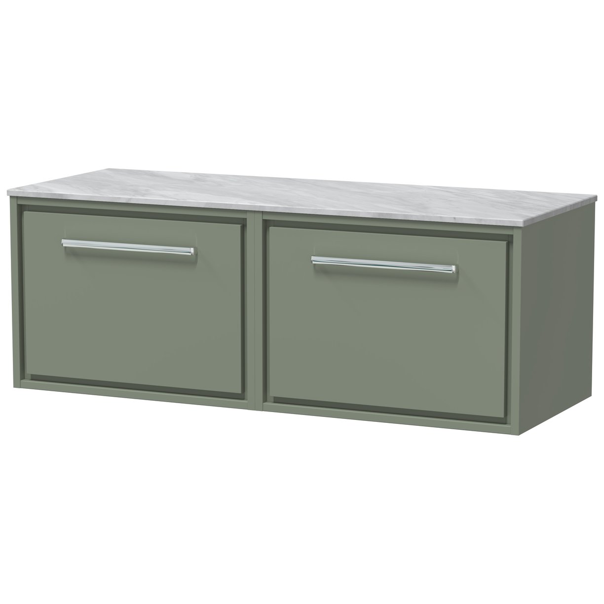 1200 WH 2-Drawer Unit & Marble Top - Fern Green
