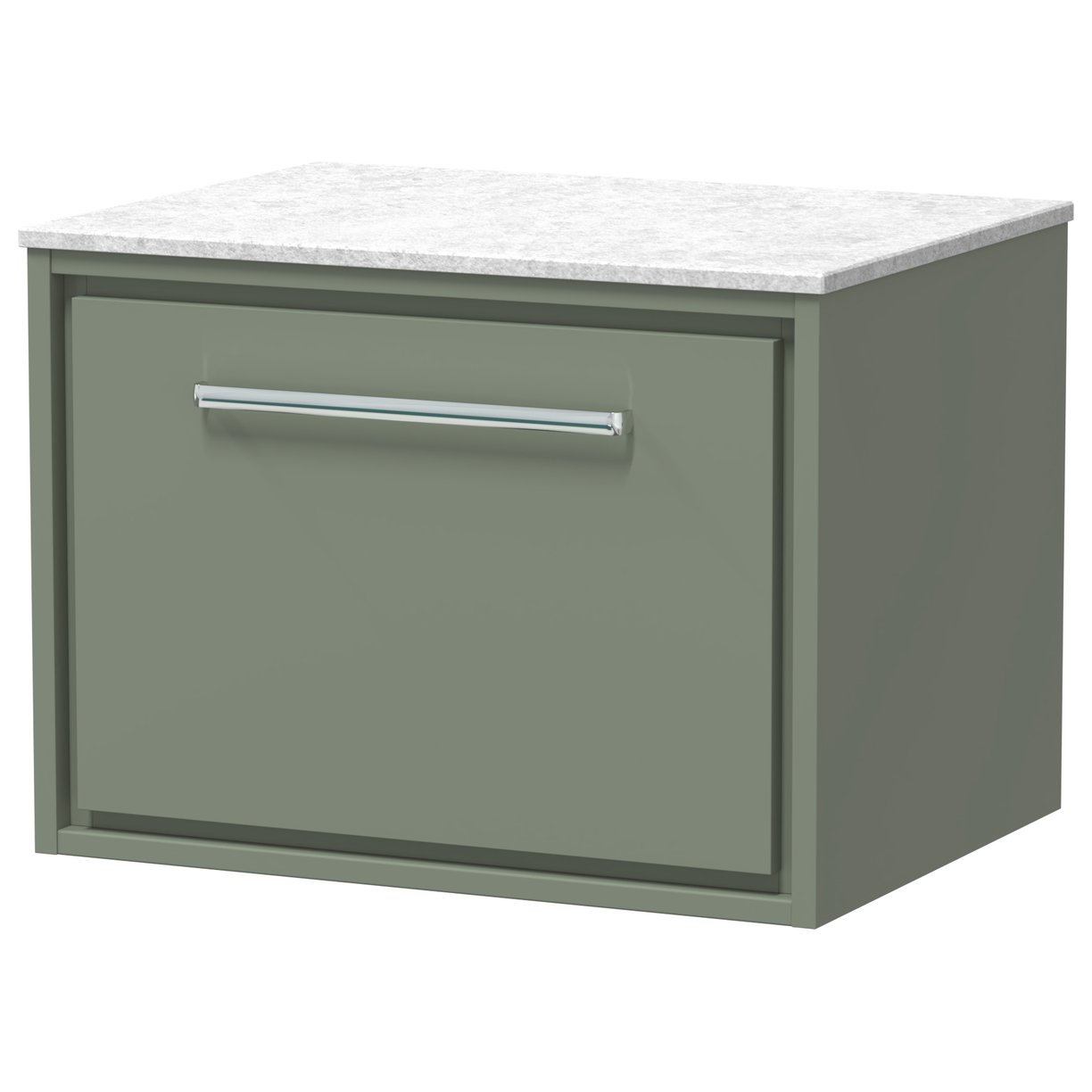 600 WH 1-Drawer Unit & Marble Top - Fern Green