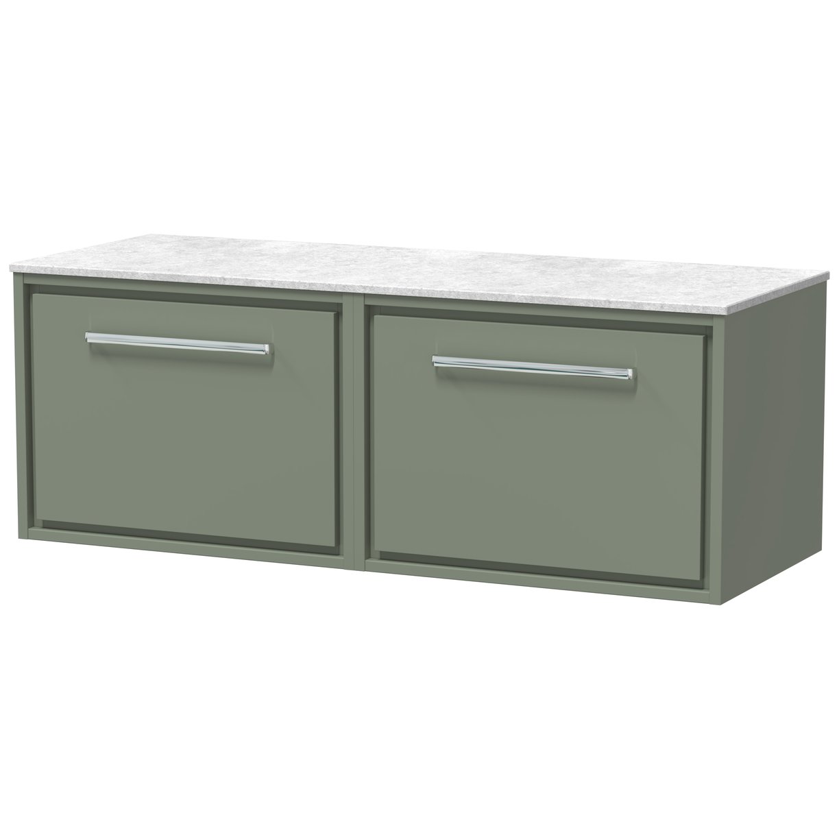 1200 WH 2-Drawer Unit & Marble Top - Fern Green