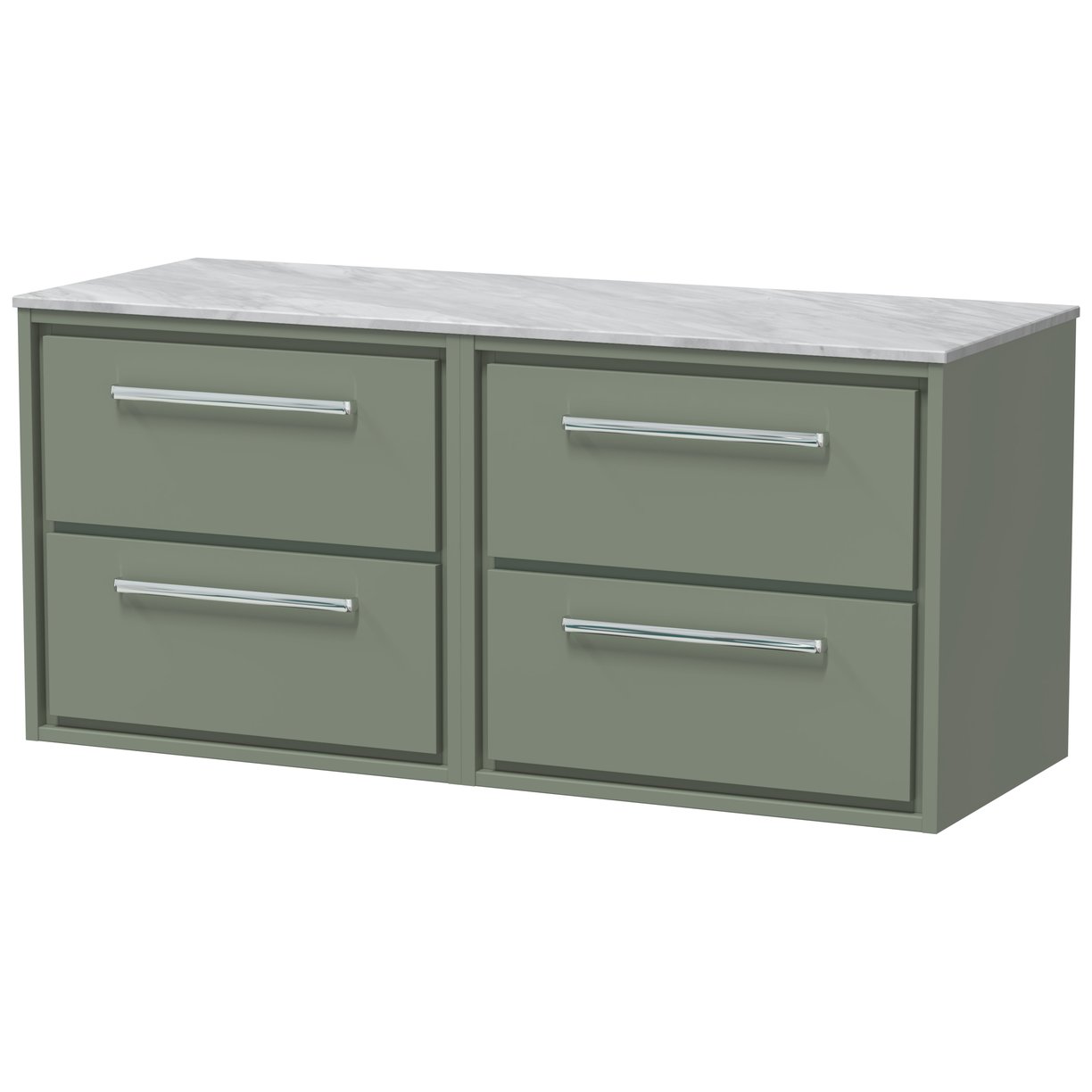 1200 WH 4-Drawer Unit & Marble Top - Fern Green
