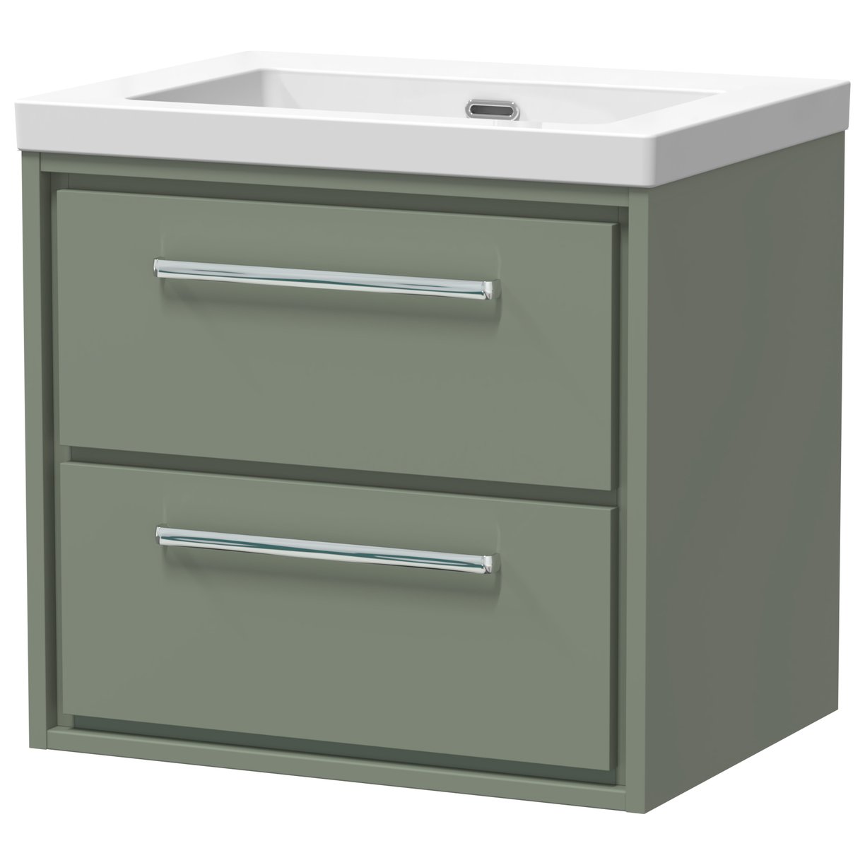 600 WH 2-Drawer Unit Contemp Basin 0TH - Fern Green