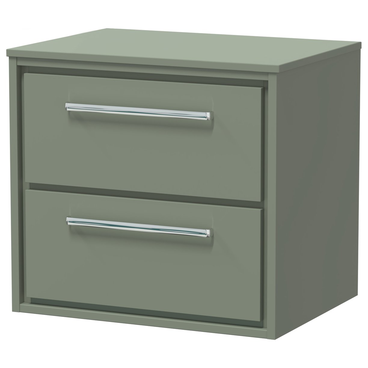 600 WH 2-Drawer Unit & Worktop - Fern Green