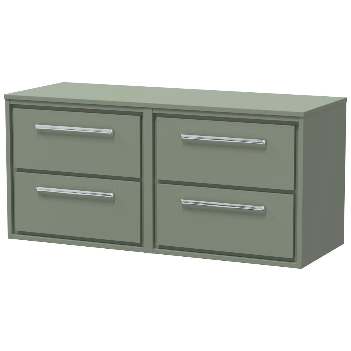 1200 WH 4-Drawer Unit & Worktop - Fern Green