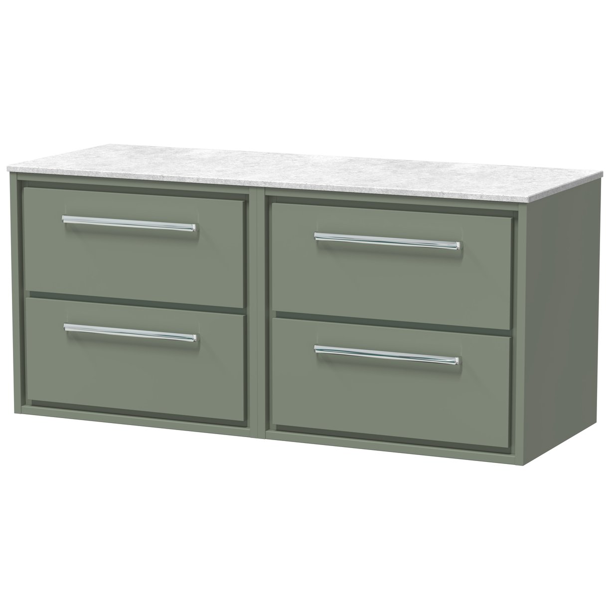 1200 WH 4-Drawer Unit & Marble Top - Fern Green