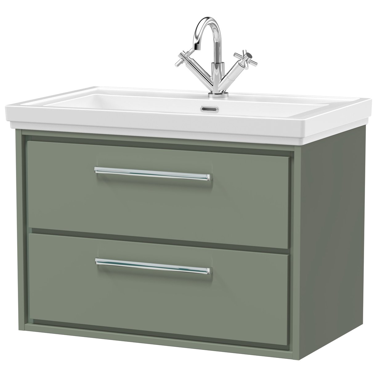 800 WH 2-Drawer Unit Classique Basin 1TH - Fern Green