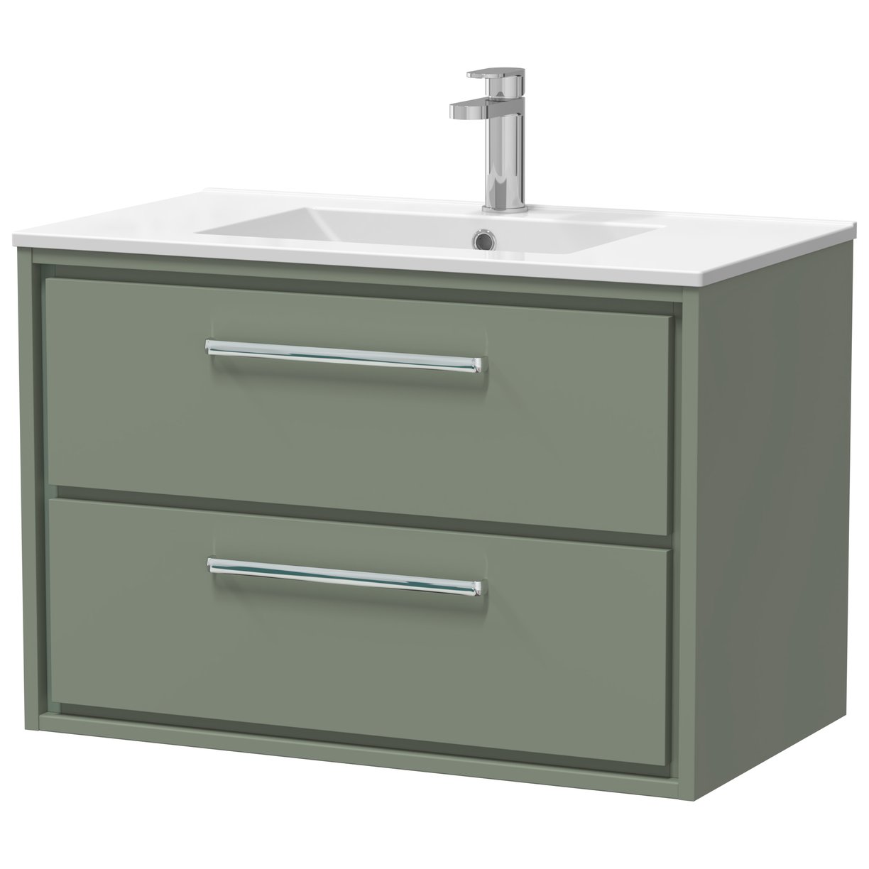 800 WH 2-Drwr Unit Minimalist Basin 1TH - Fern Green