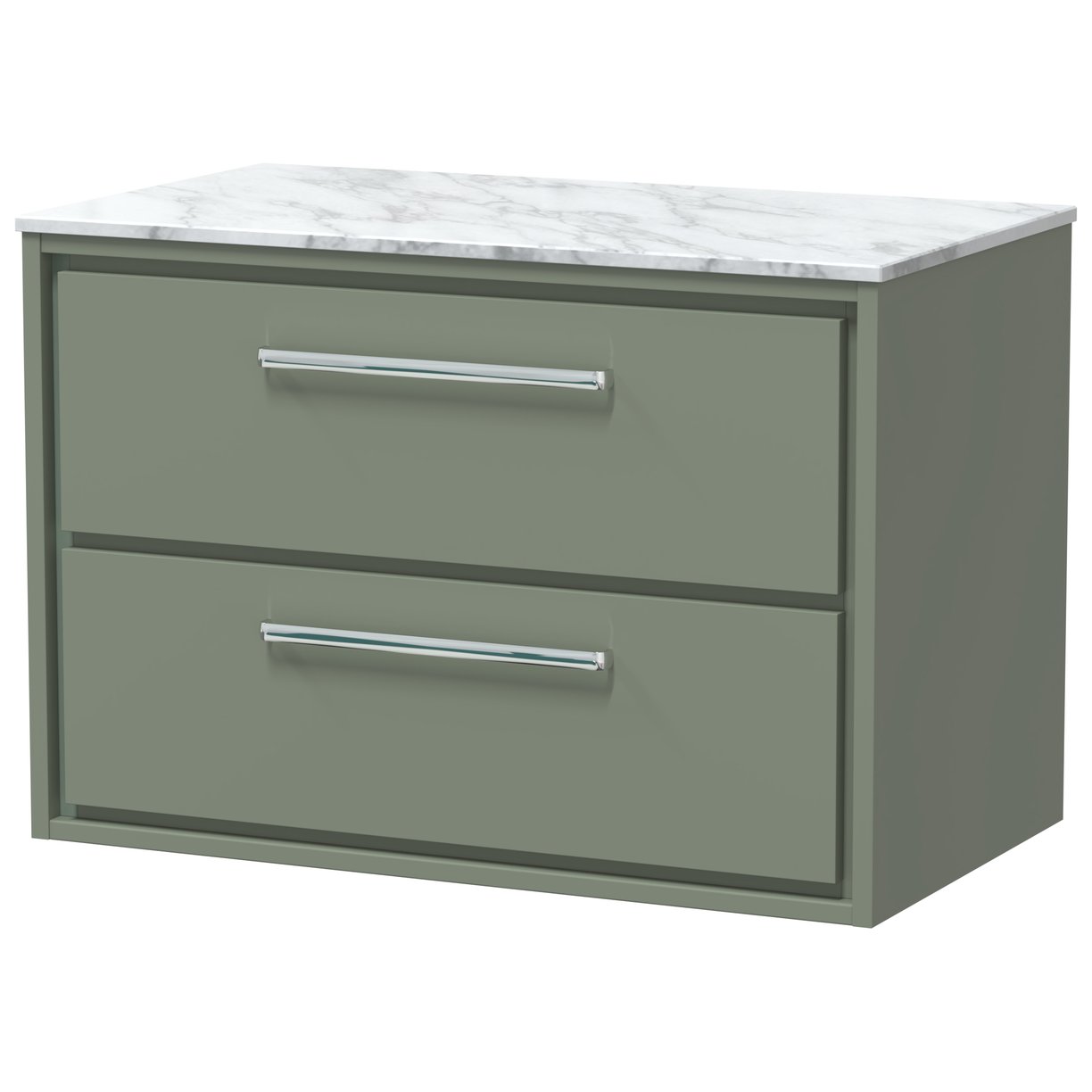 800 WH 2-Drawer Unit & Marble Top - Fern Green
