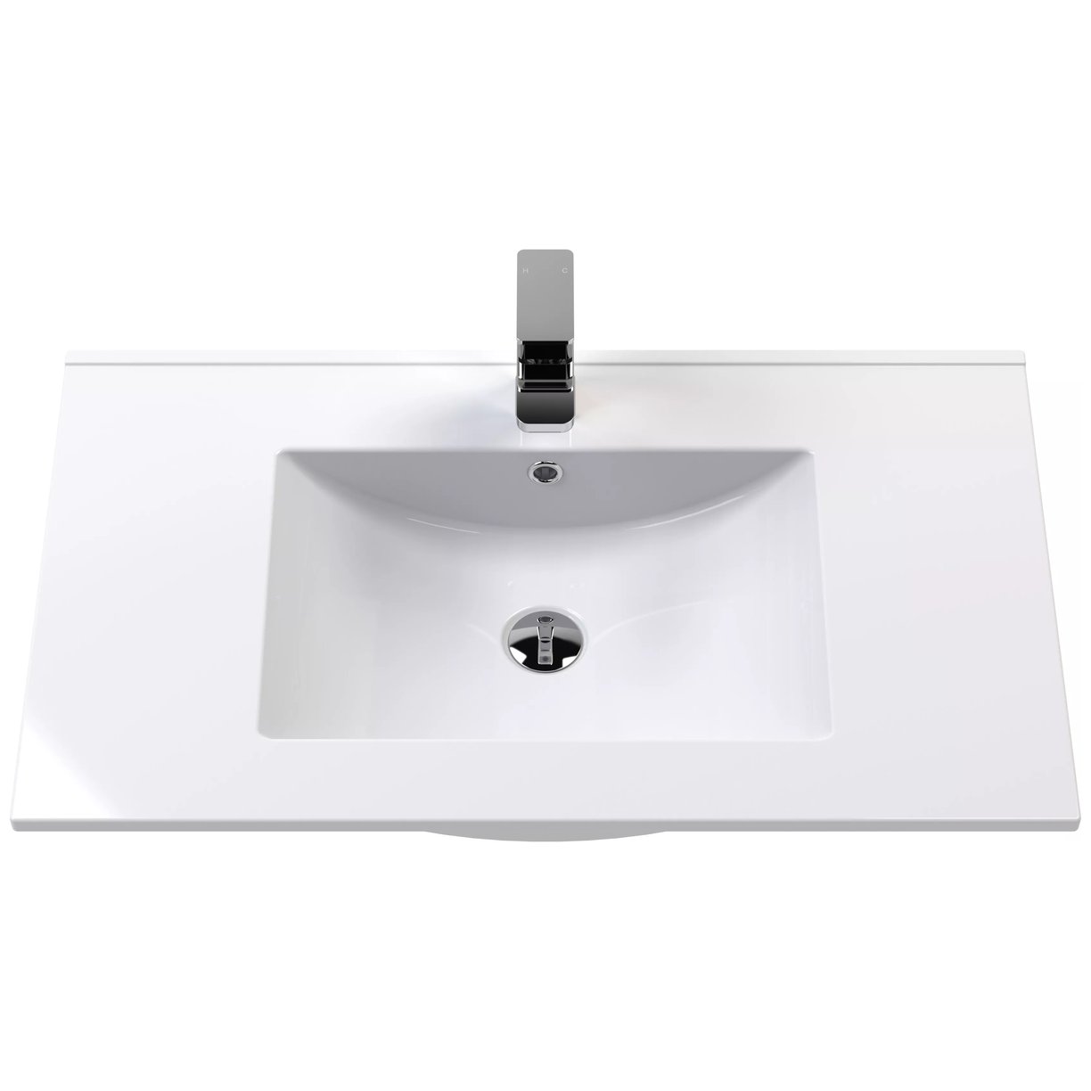 800 WH 2-Drwr Unit Minimalist Basin 1TH - Fern Green
