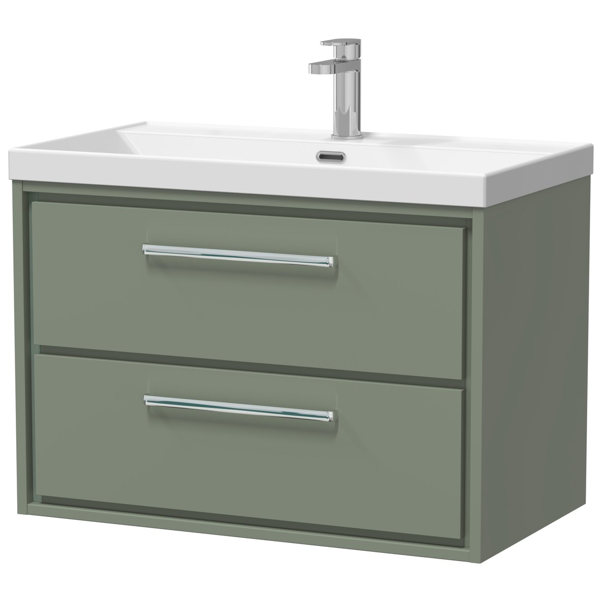 800 WH 2-Drawer Unit Thin Edge Basin 1TH - Fern Green