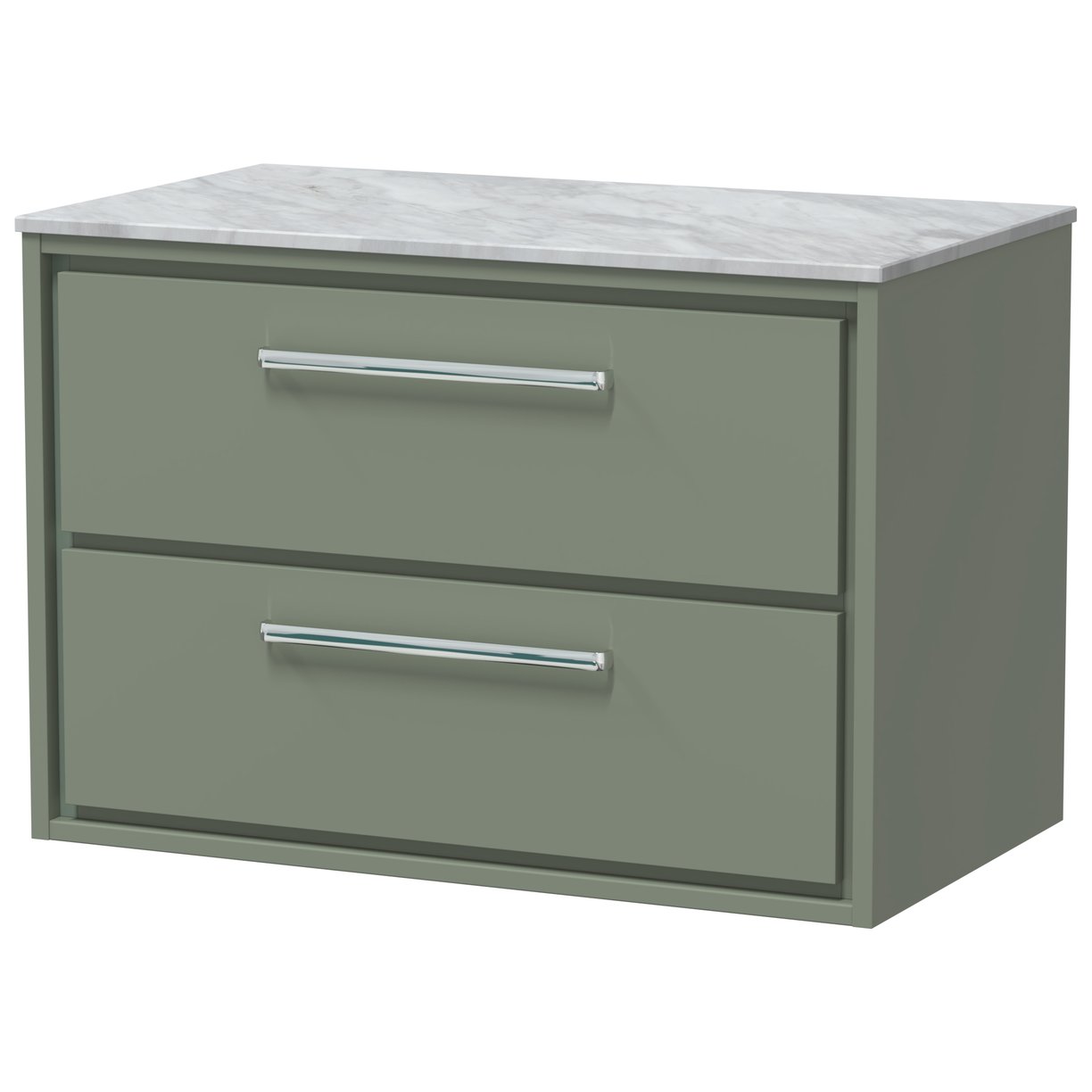 800 WH 2-Drawer Unit & Marble Top - Fern Green