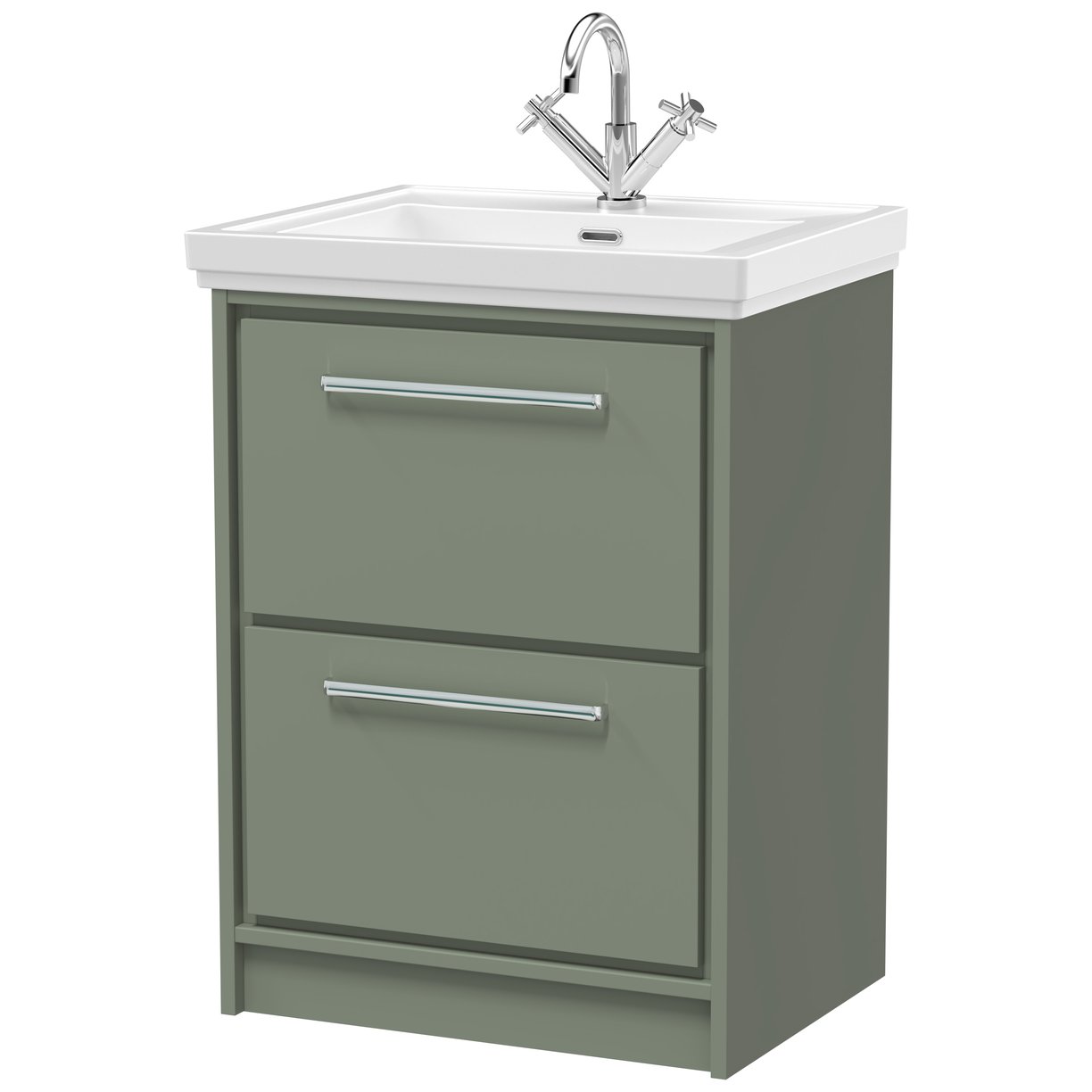 600 FS 2-Drawer Unit Classique Basin 1TH - Fern Green