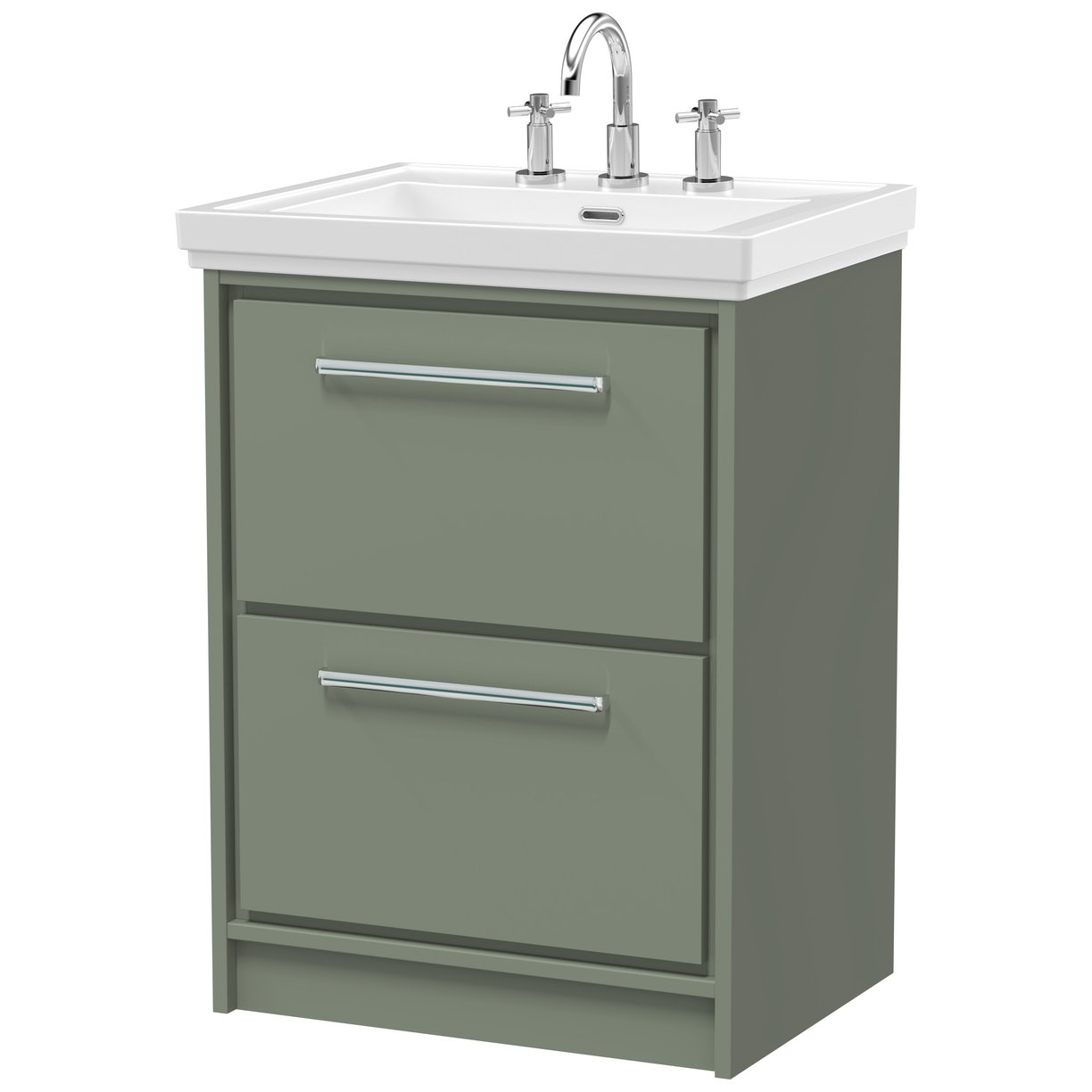 600 FS 2-Drawer Unit Classique Basin 1TH - Fern Green